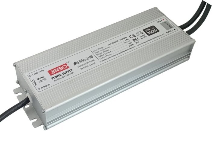 Vodootporno LED napajanje 360W - JINBO JLV-12360KA-L IP671