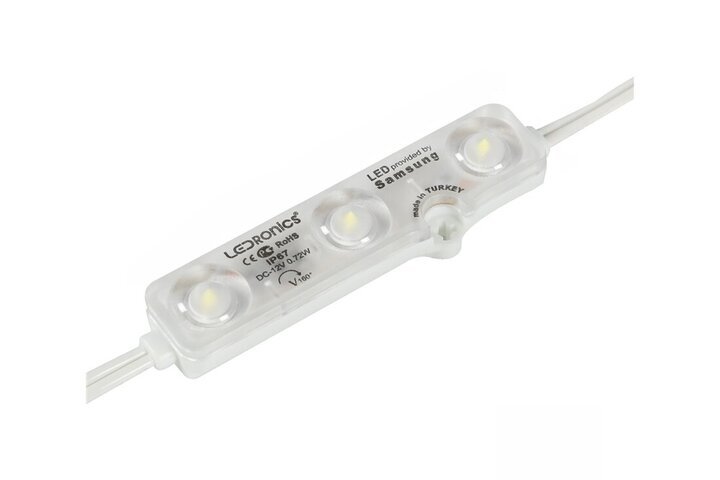 Samsung LED modul 0.72 W/12V 3 led/2835 160° IP67 10000K1