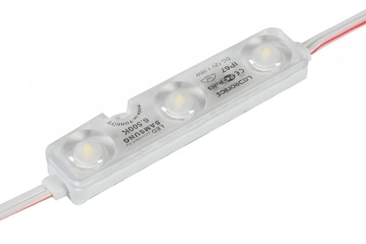 Samsung LED modul 1.08W/12V 3led/2385 160° IP67 6500K1
